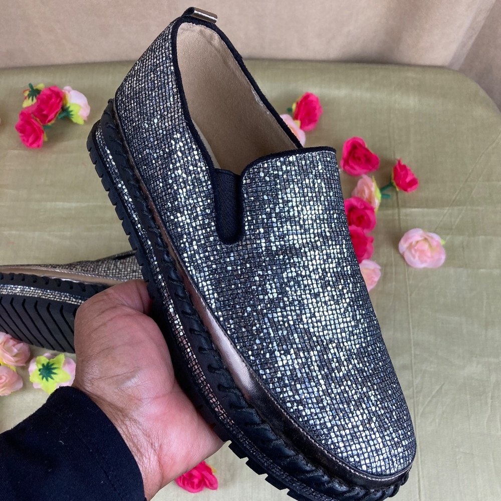 Jolimall Glitter Slip on Sneakers Sz 9 NWOT - Picture 5 of 13